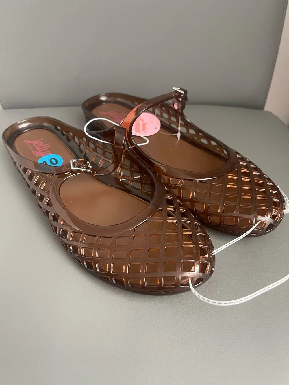 Jellypop Jelly Mesh Mule Flat Sandals Brown Women’s Size 10 - Picture 4 of 12